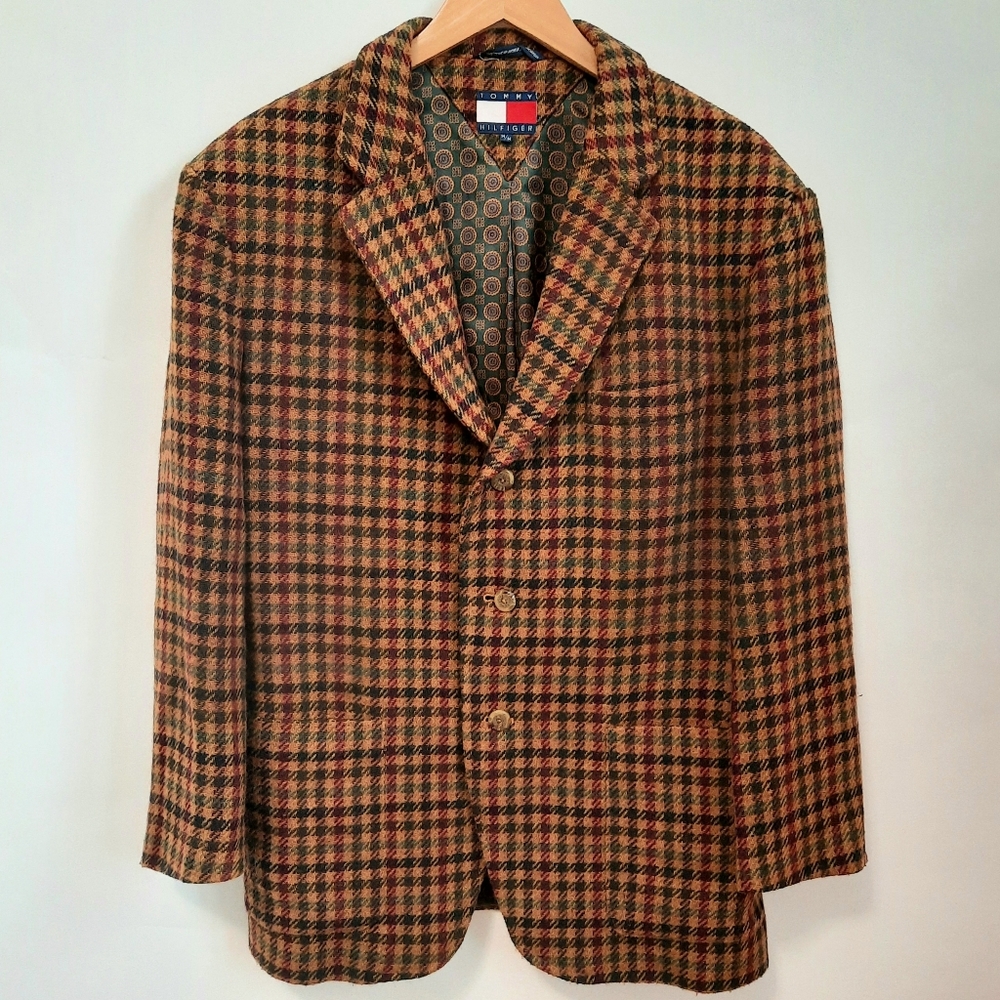 TOMMY HILFIGER plaid blazer